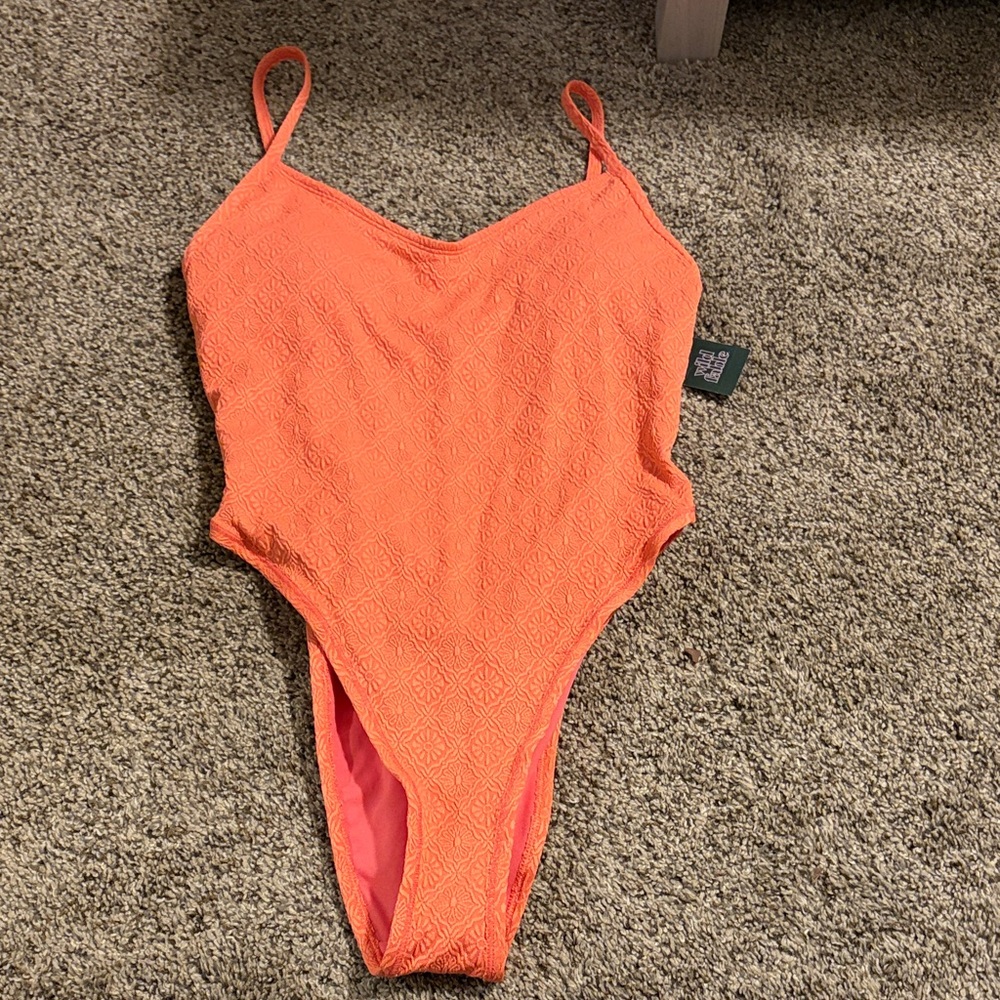 Coral Floral One Piece Swimsuit